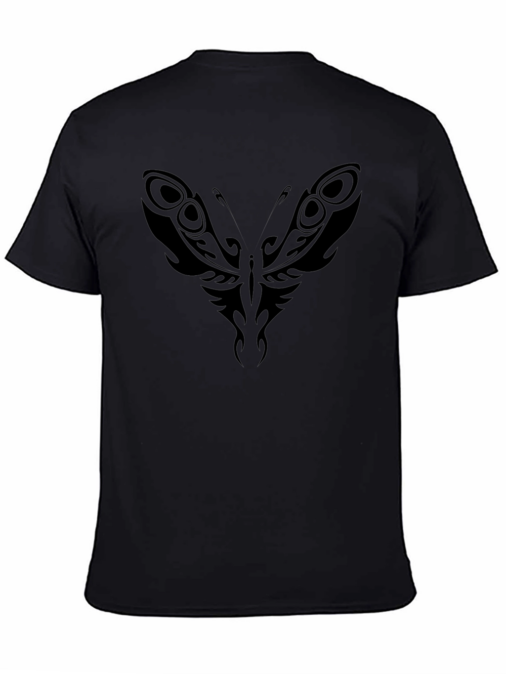 Tribal Butterfly Black T-Shirt