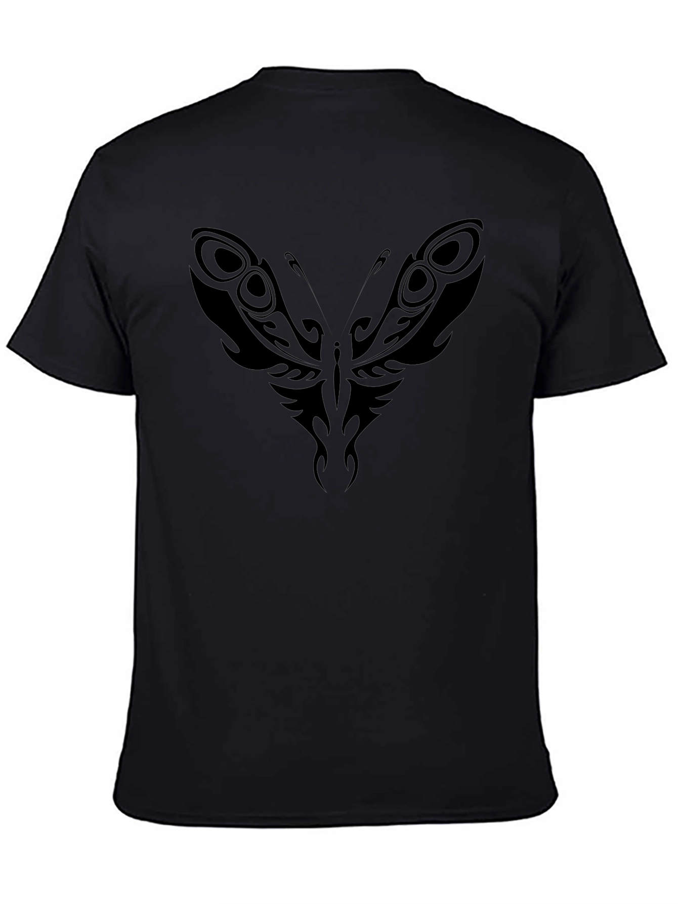 Tribal Butterfly Black T-Shirt