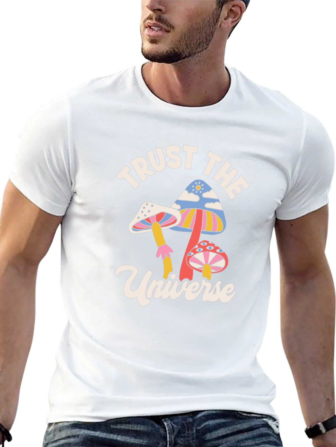 Trust the Universe Mushroom Graphic T-Shirt
