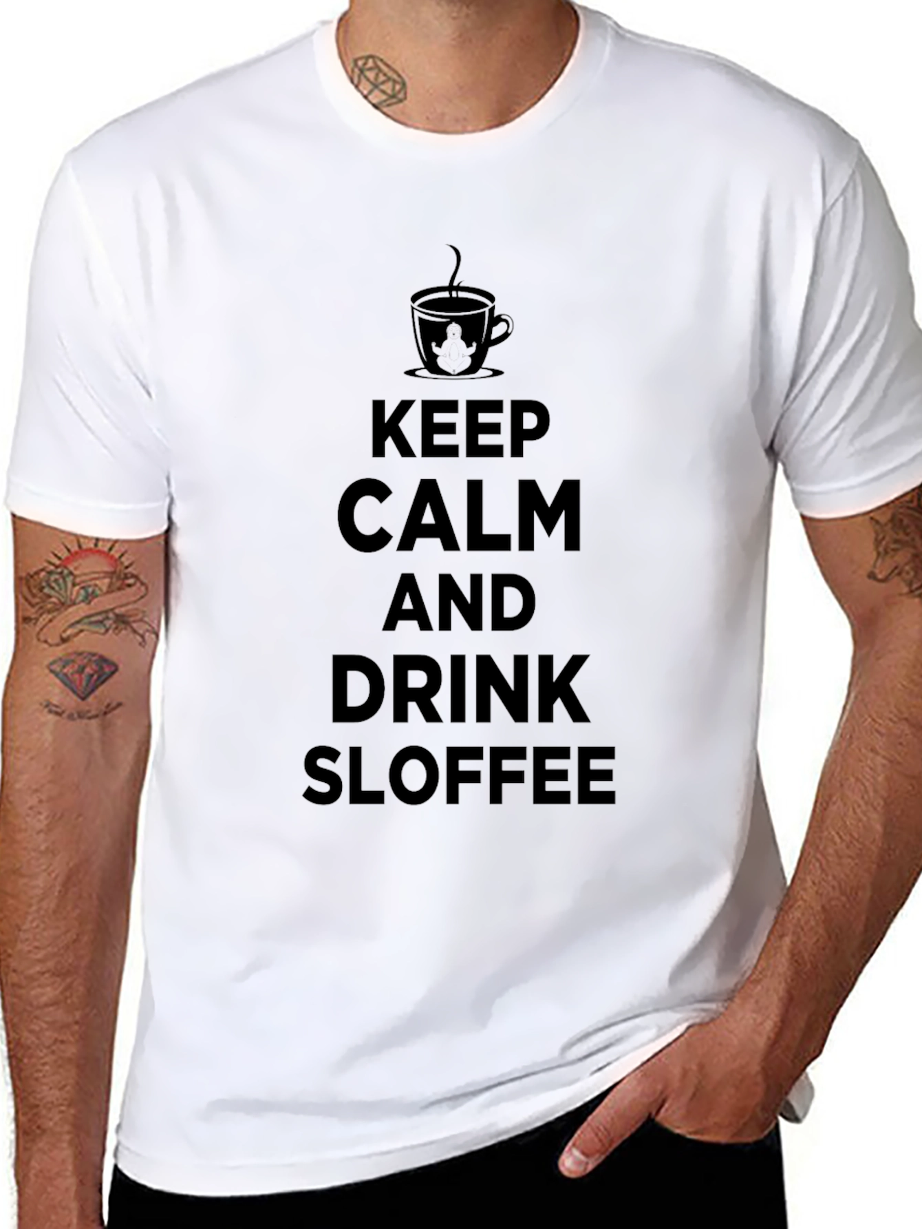 Keep Calm & Drink Sloffee Black T-Shirt