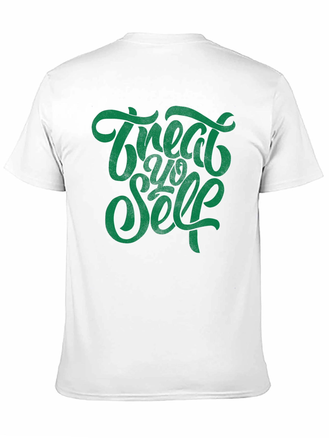 Treat Yo Self Graphic Tee - Black Cotton T-Shirt
