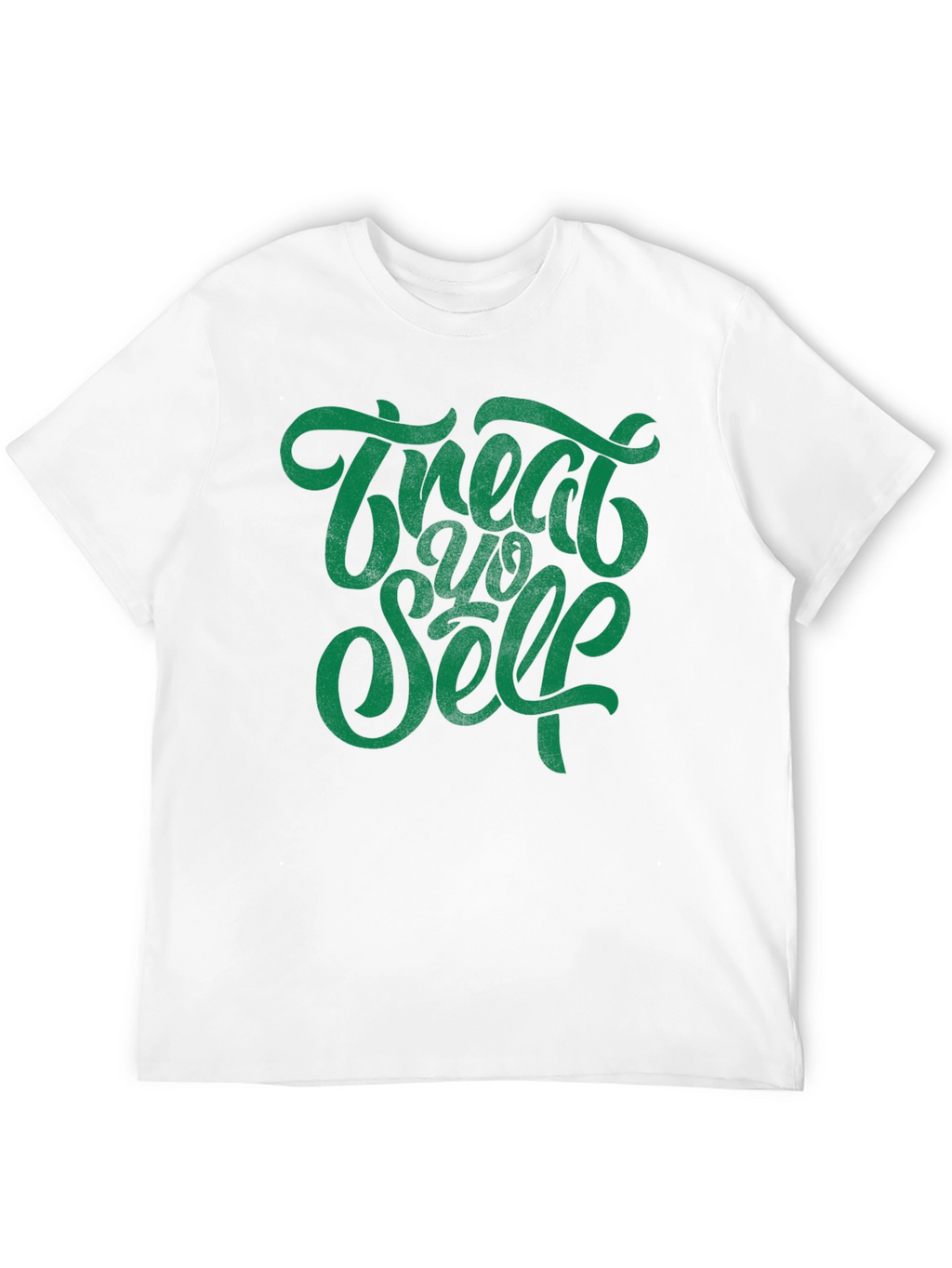 Treat Yo Self Graphic Tee - Black Cotton T-Shirt