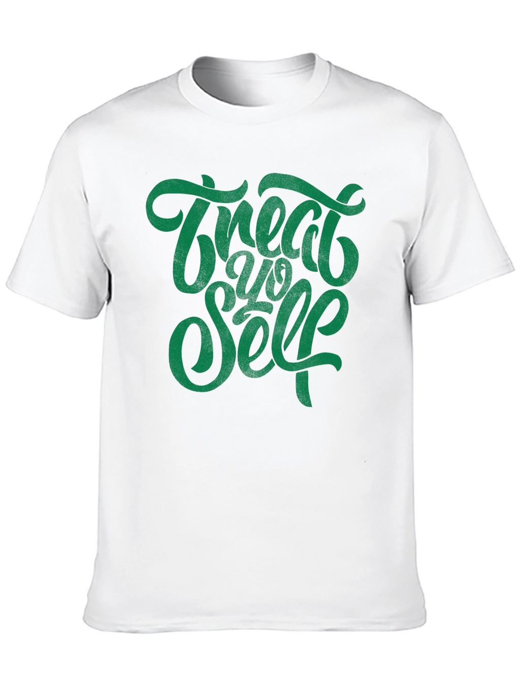 Treat Yo Self Graphic Tee - Black Cotton T-Shirt