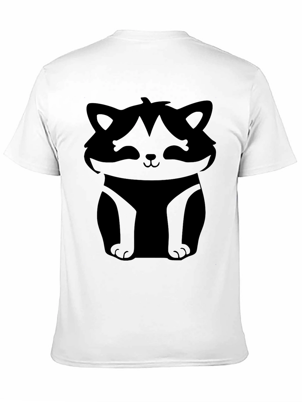 Cute Raccoon Graphic Tee - Black Cotton Casual Shirt