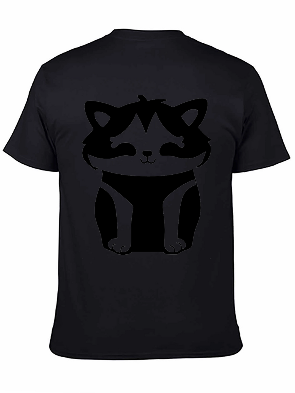 Cute Raccoon Graphic Tee - Black Cotton Casual Shirt