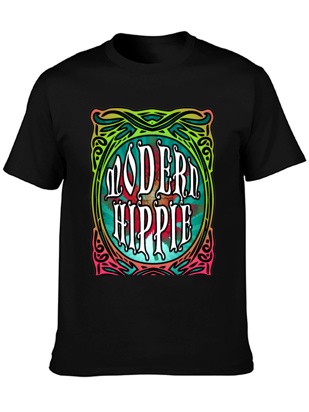Modern Hippie Graphic Tee - Retro Style