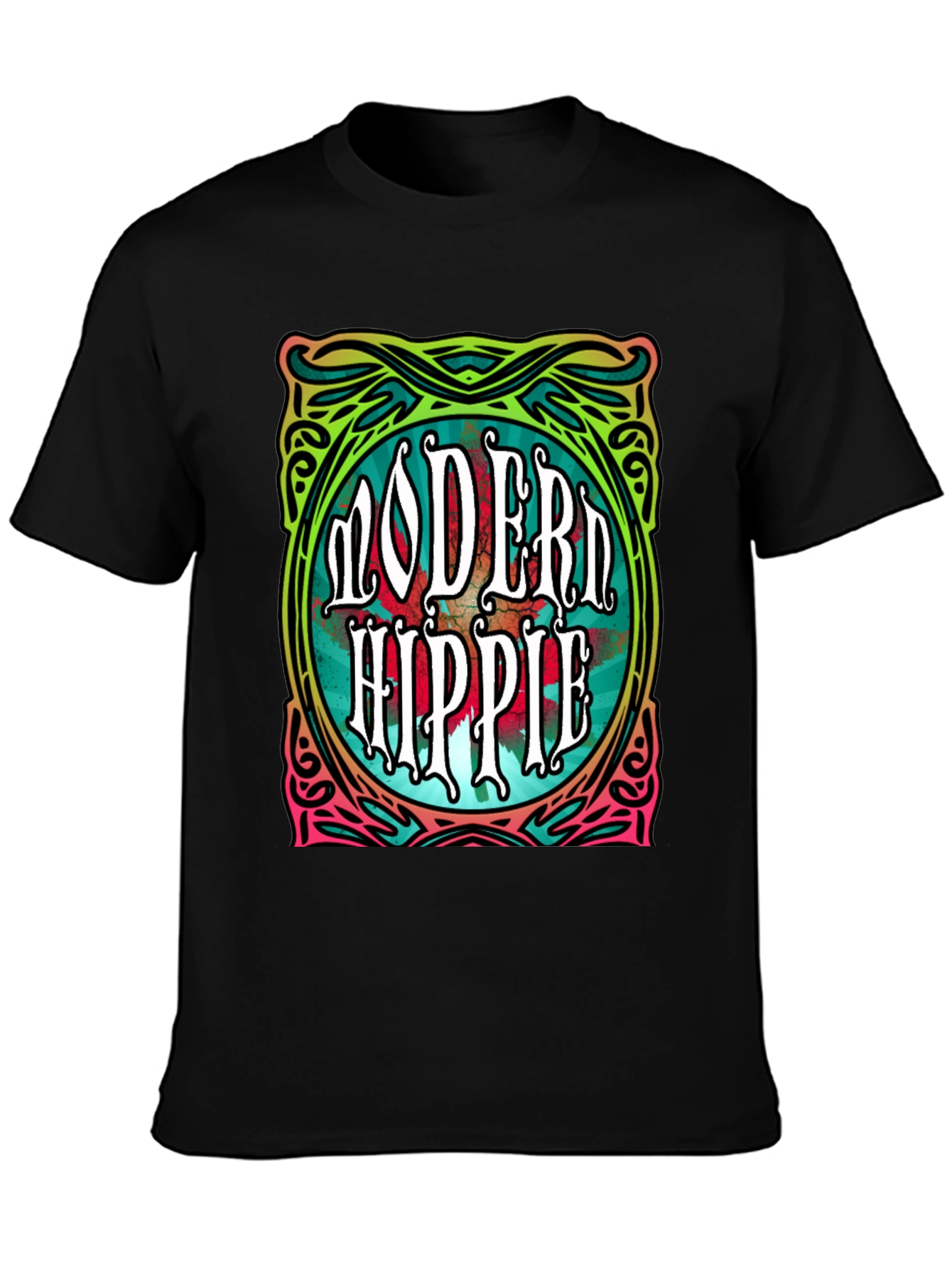 Modern Hippie Graphic Tee - Retro Style