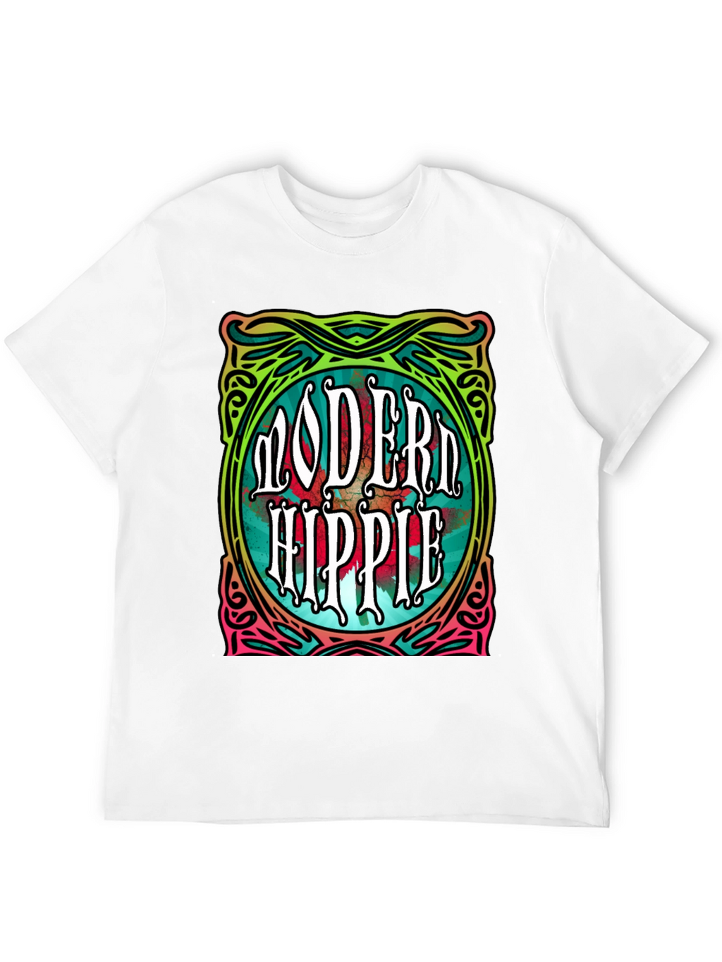 Modern Hippie Graphic Tee - Retro Style