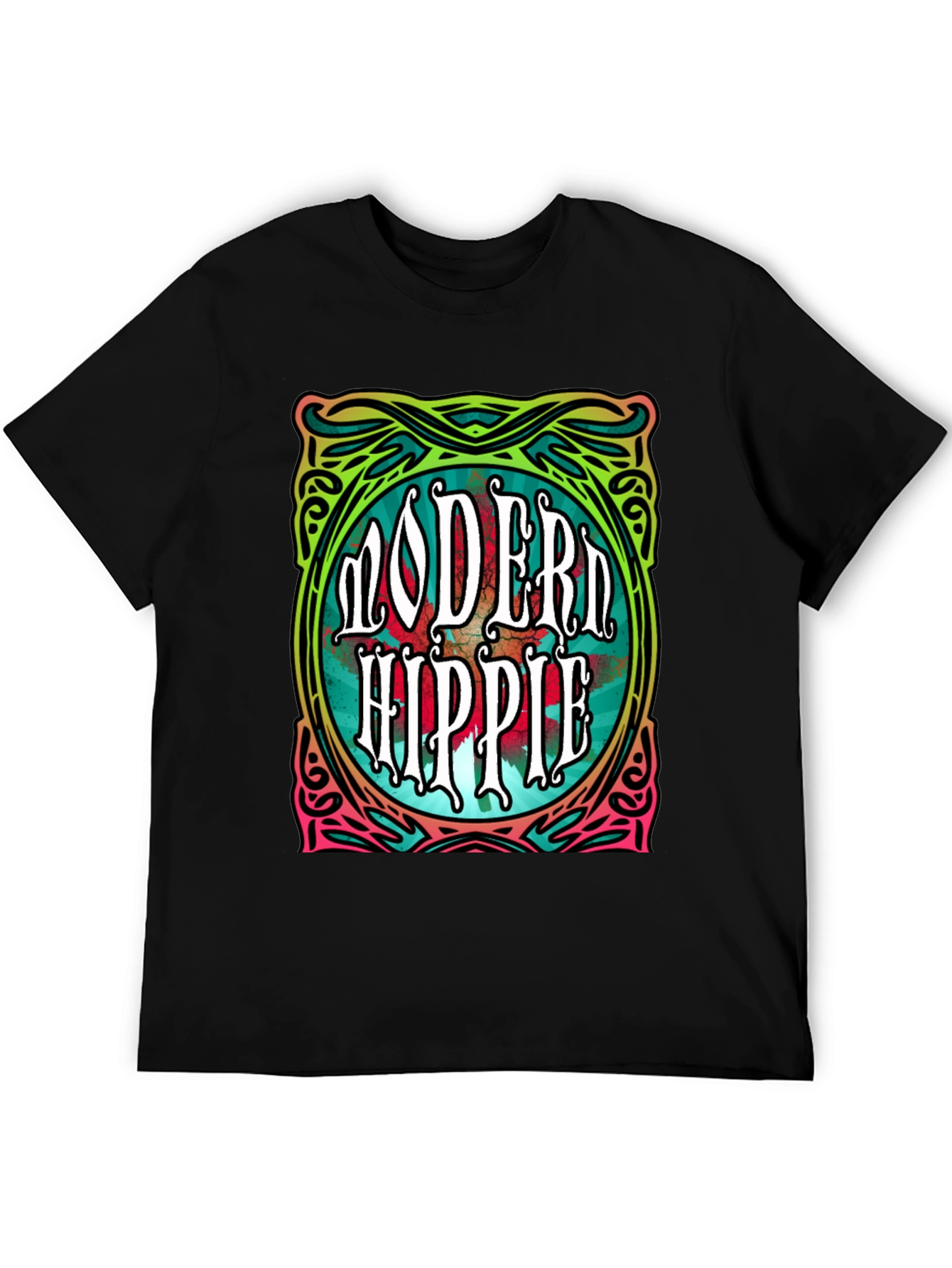 Modern Hippie Graphic Tee - Retro Style