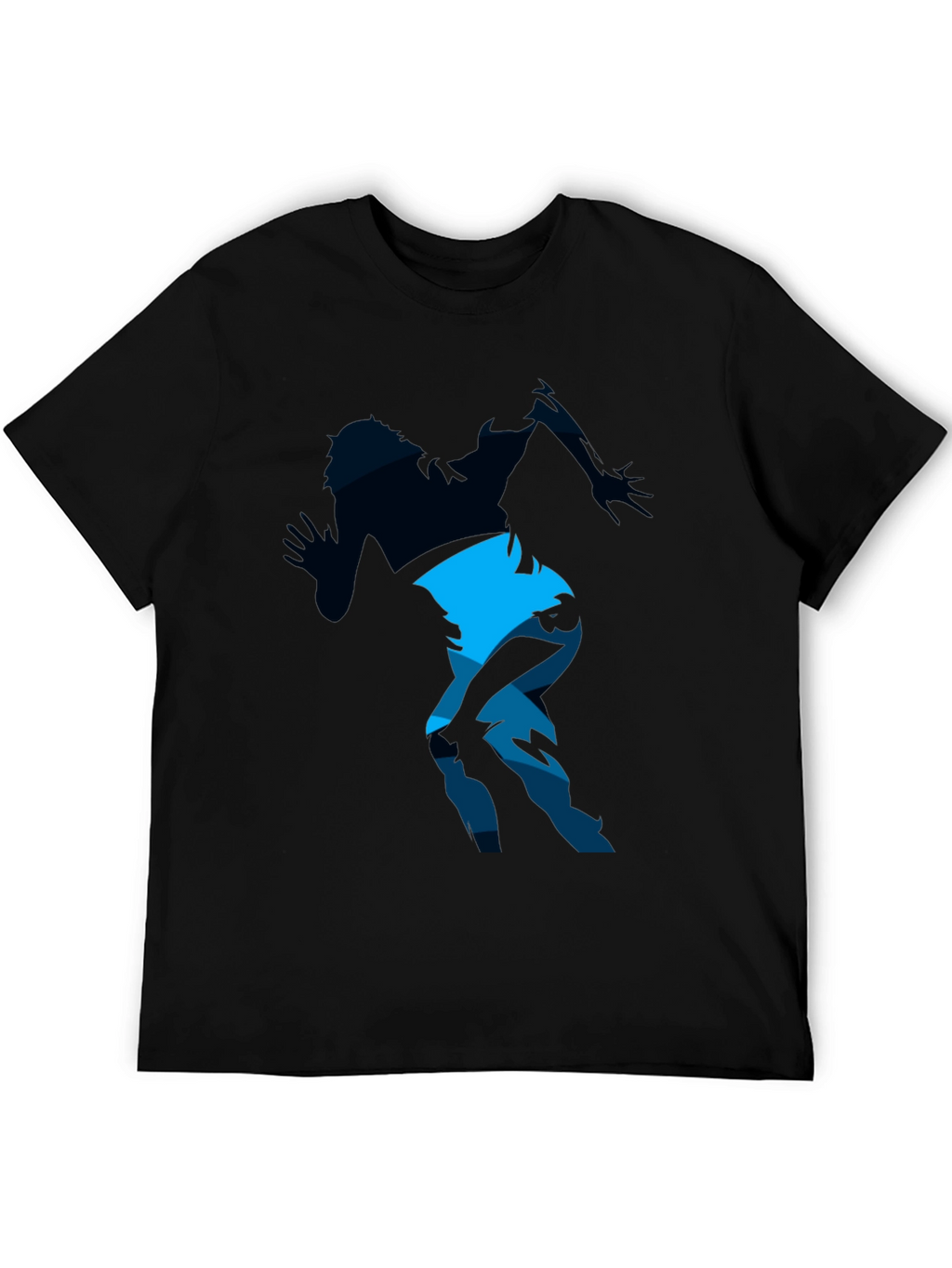 Cool Graphic Print Black T-Shirt
