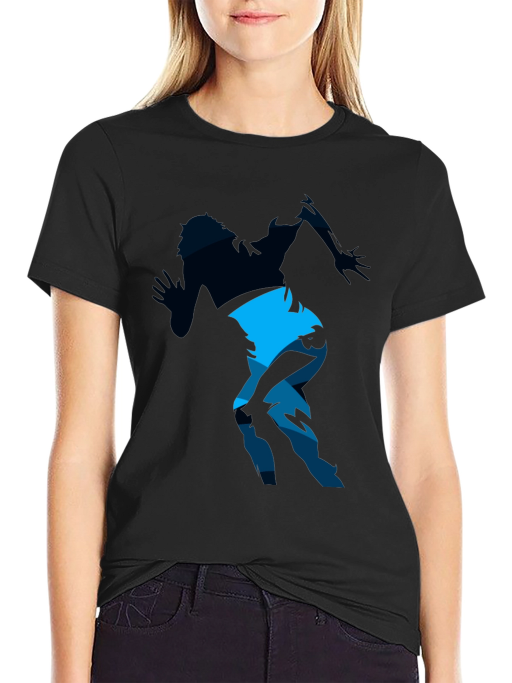 Cool Graphic Print Black T-Shirt
