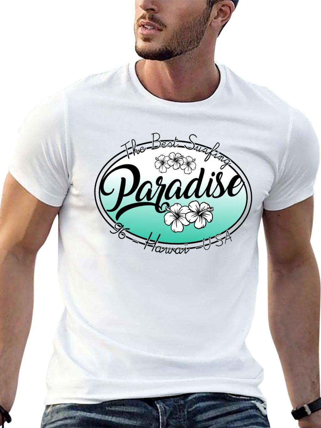 Paradise Hawaii T-Shirt - Surfing Beach Style