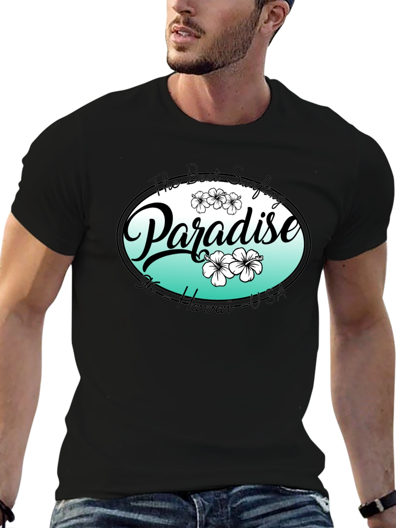 Paradise Hawaii T-Shirt - Surfing Beach Style
