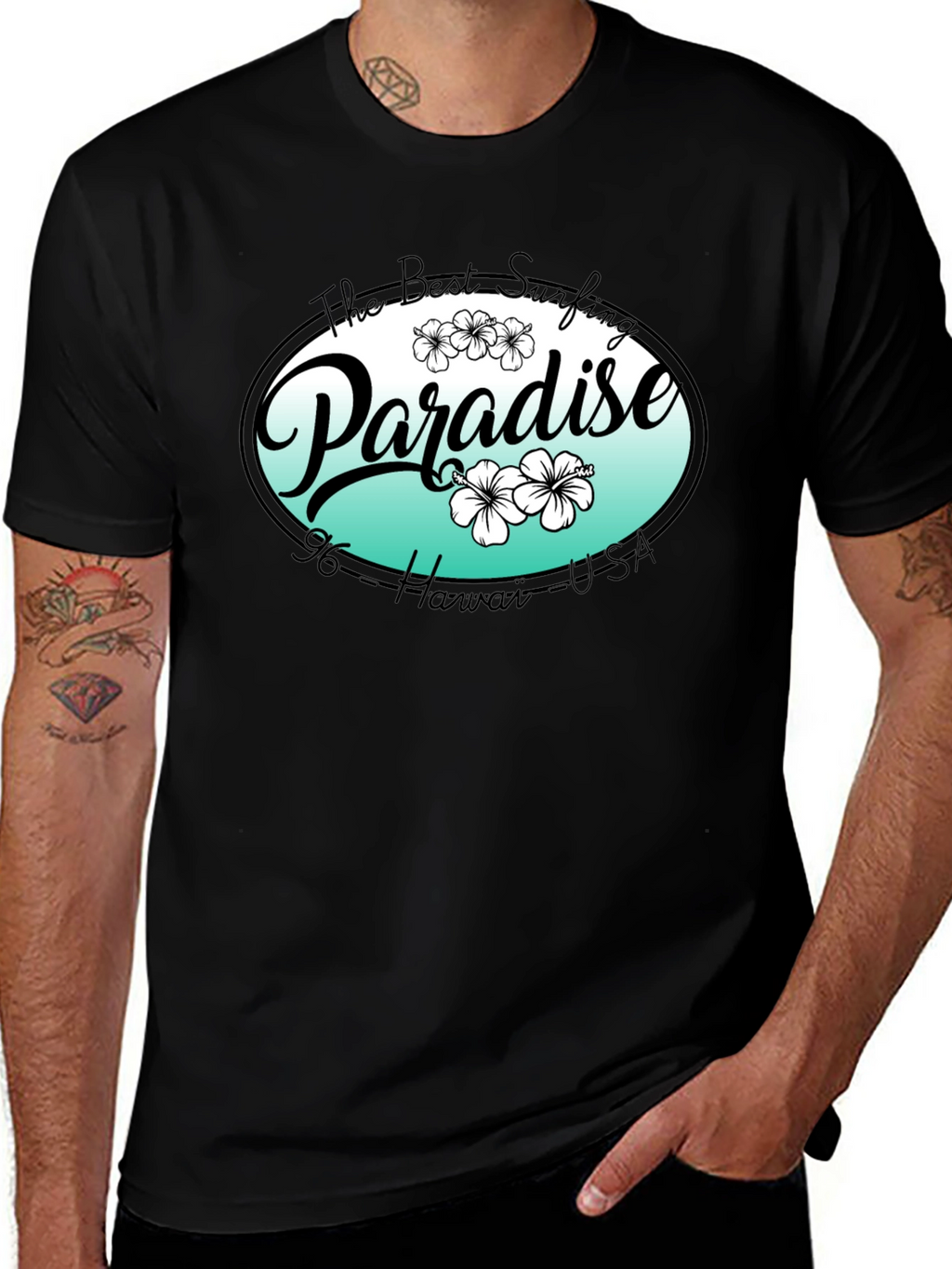 Paradise Hawaii T-Shirt - Surfing Beach Style