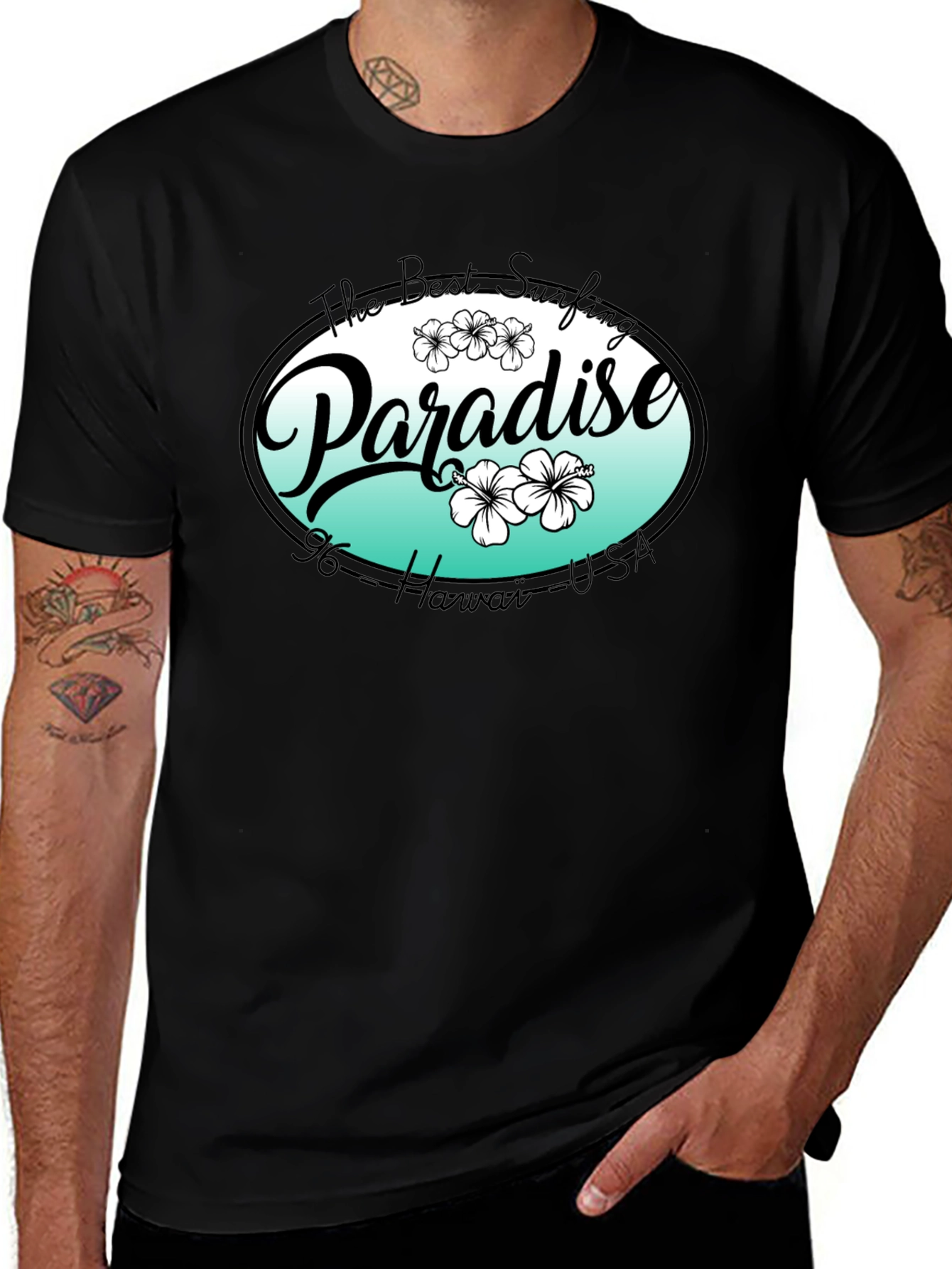 Paradise Hawaii T-Shirt - Surfing Beach Style