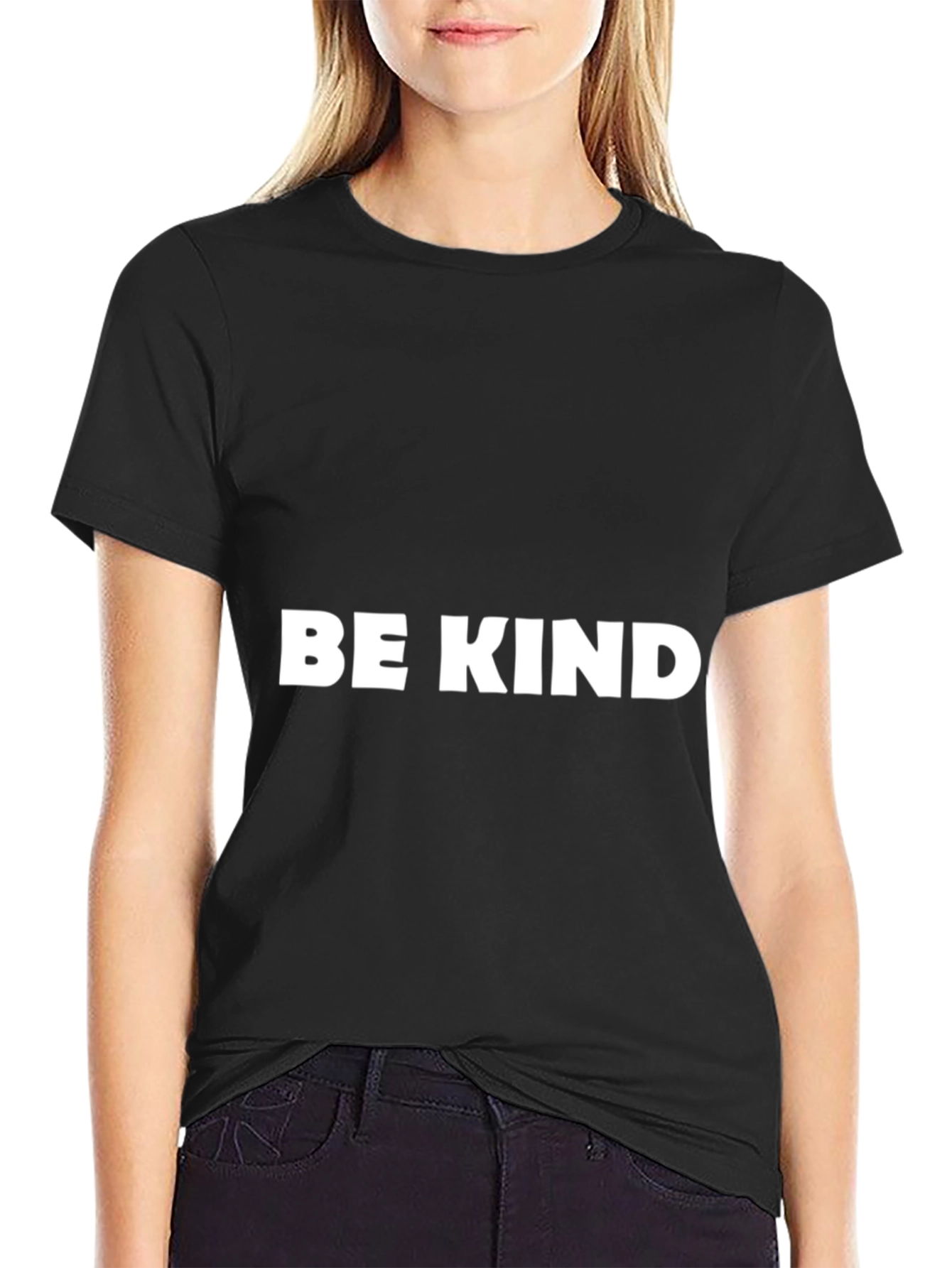 Be Kind Black Tee - Positive Message T-Shirt