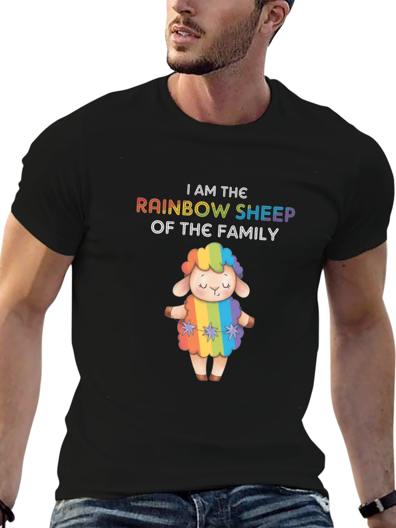 Rainbow Sheep Family Pride T-Shirt