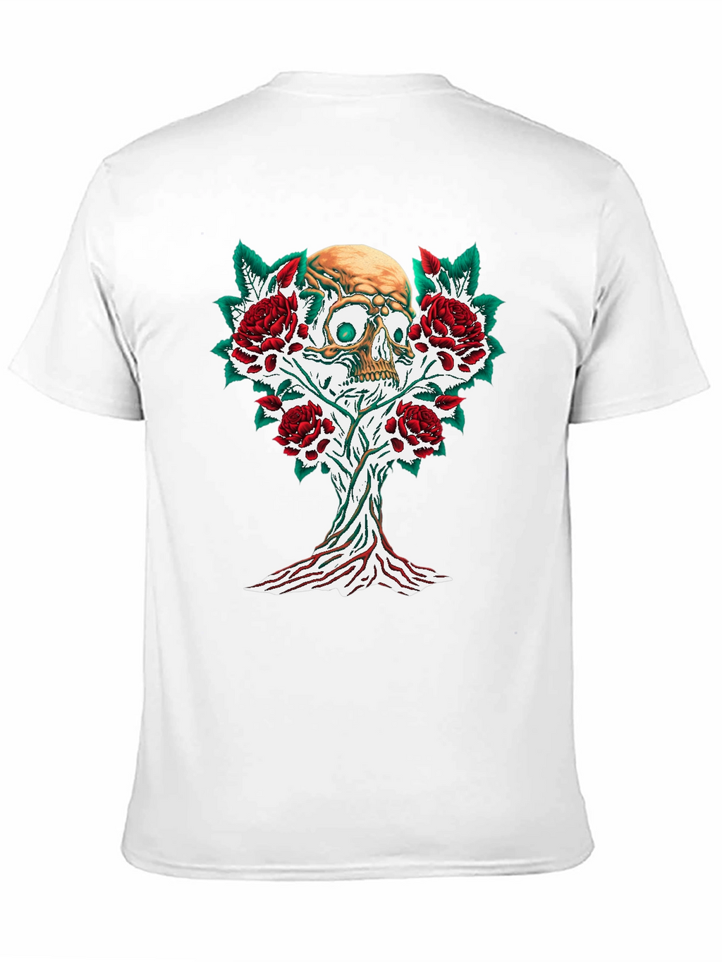 Skull & Roses Graphic Tee - Edgy Style