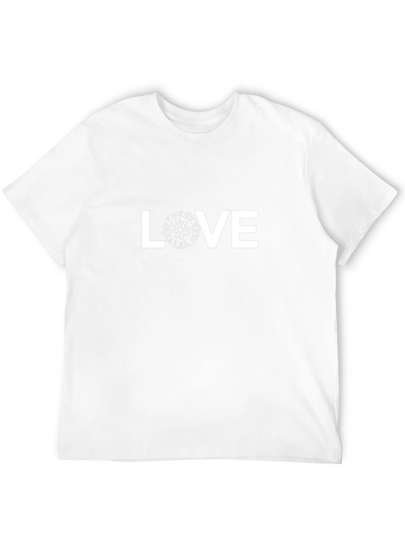 LOVE Winter Snowflake Graphic Tee - Black