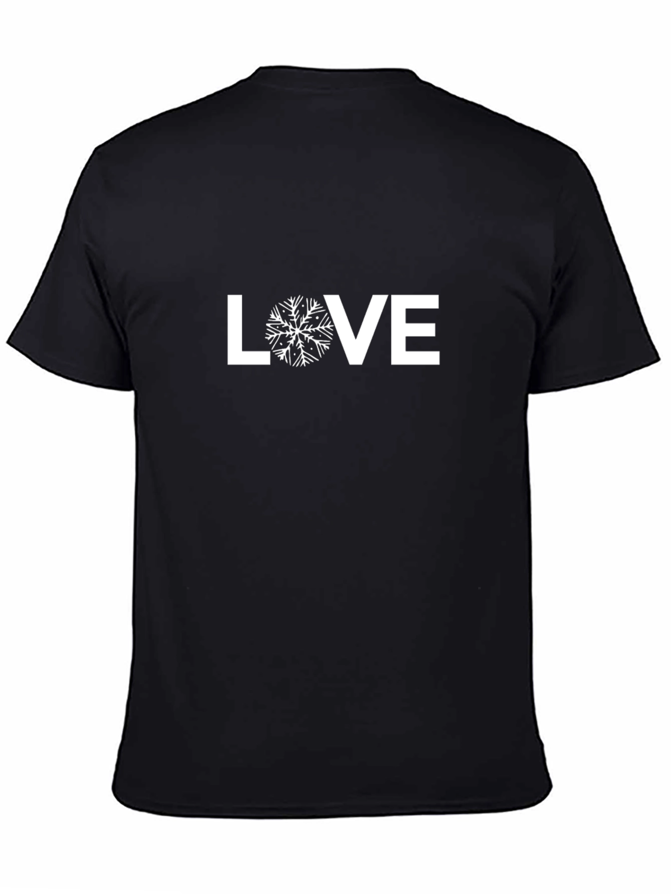 LOVE Winter Snowflake Graphic Tee - Black