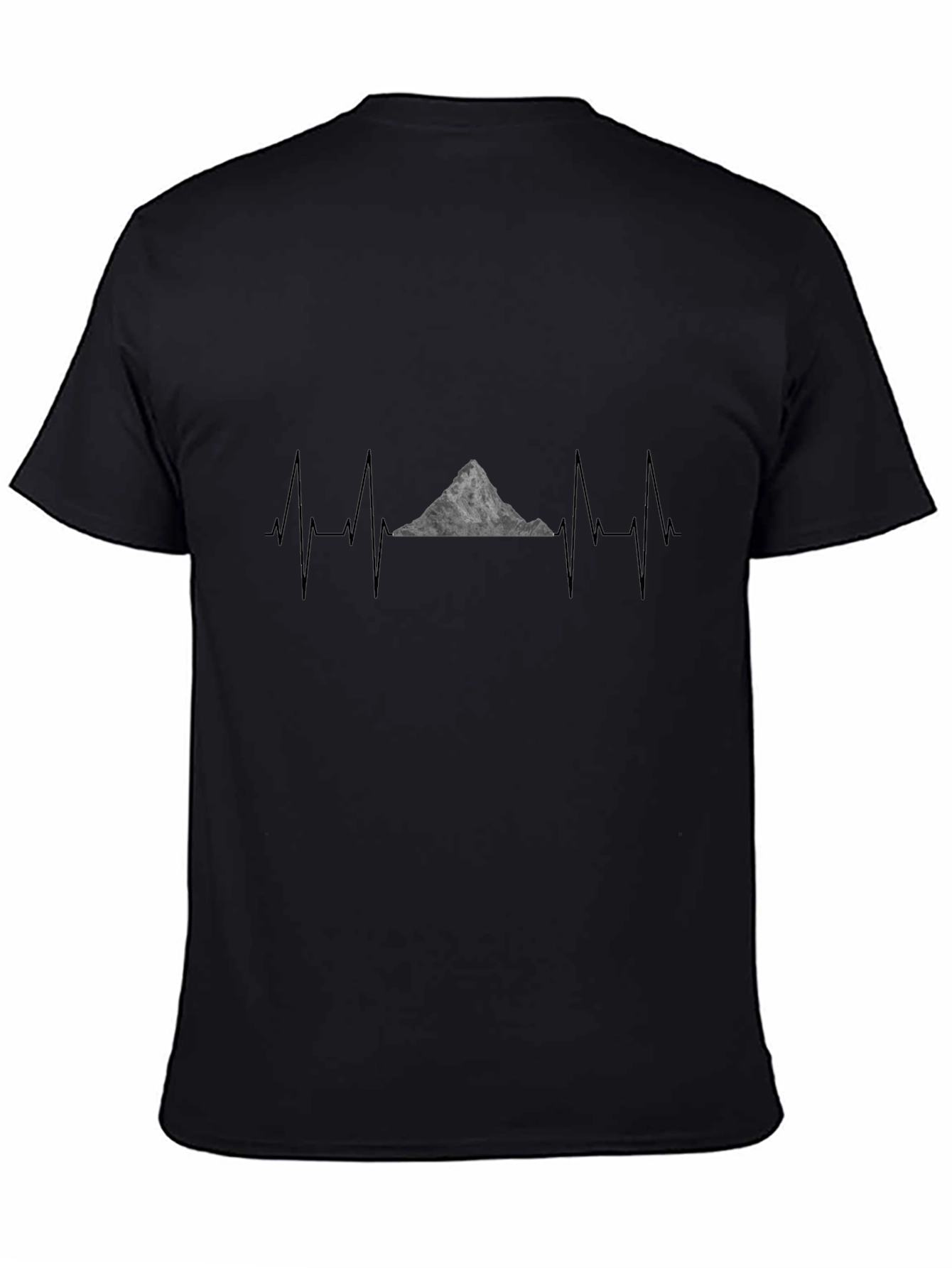 Mountain Heartbeat T-Shirt - Black Graphic Tee
