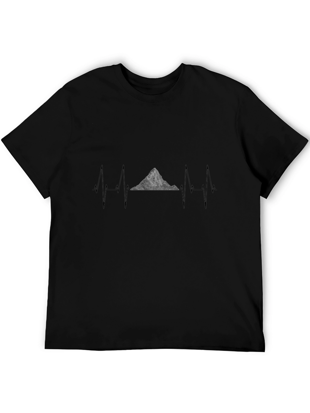 Mountain Heartbeat T-Shirt - Black Graphic Tee