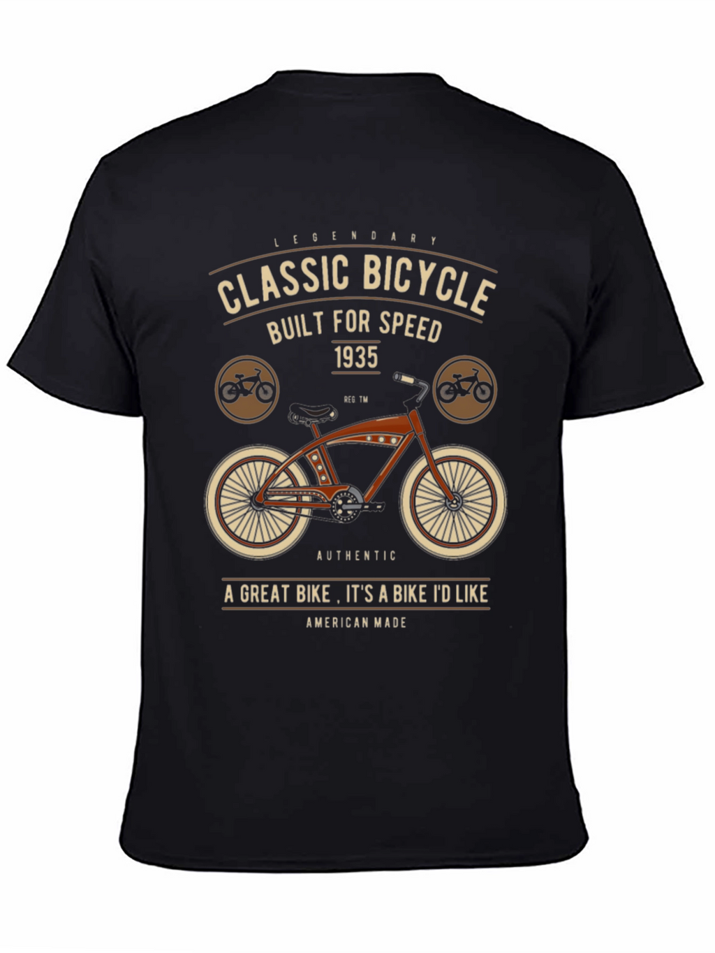 Classic Bicycle Graphic T-Shirt - Legendary Design