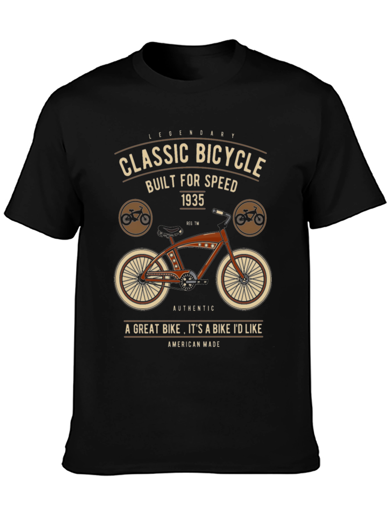 Classic Bicycle Graphic T-Shirt - Legendary Design