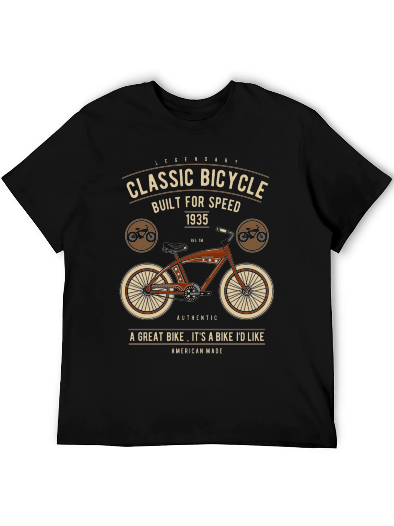 Classic Bicycle Graphic T-Shirt - Legendary Design