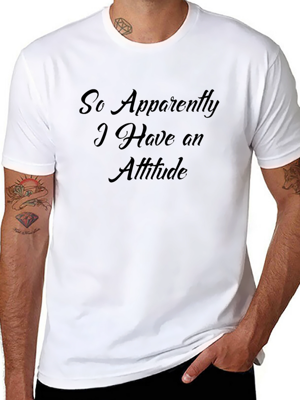 Attitude Black T-Shirt - Sarcastic Statement Tee