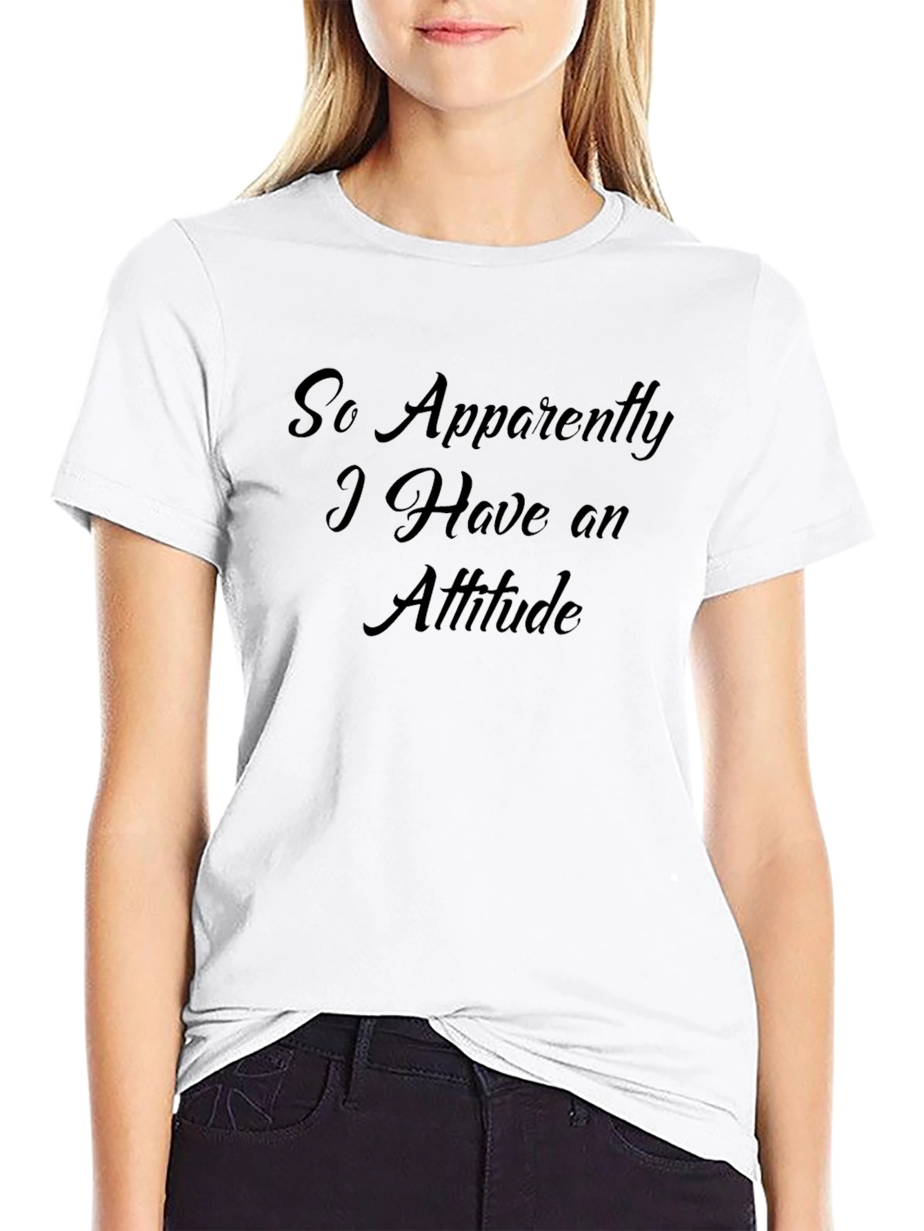 Attitude Black T-Shirt - Sarcastic Statement Tee