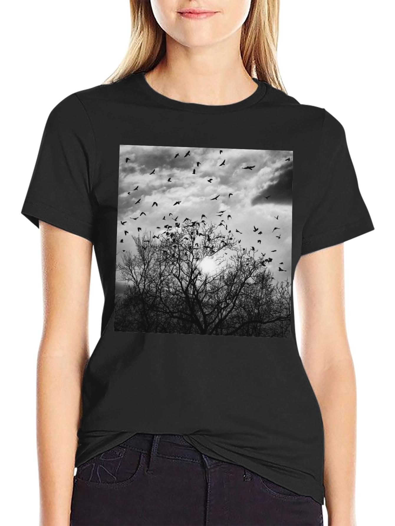 Black Raven Tree Graphic Tee