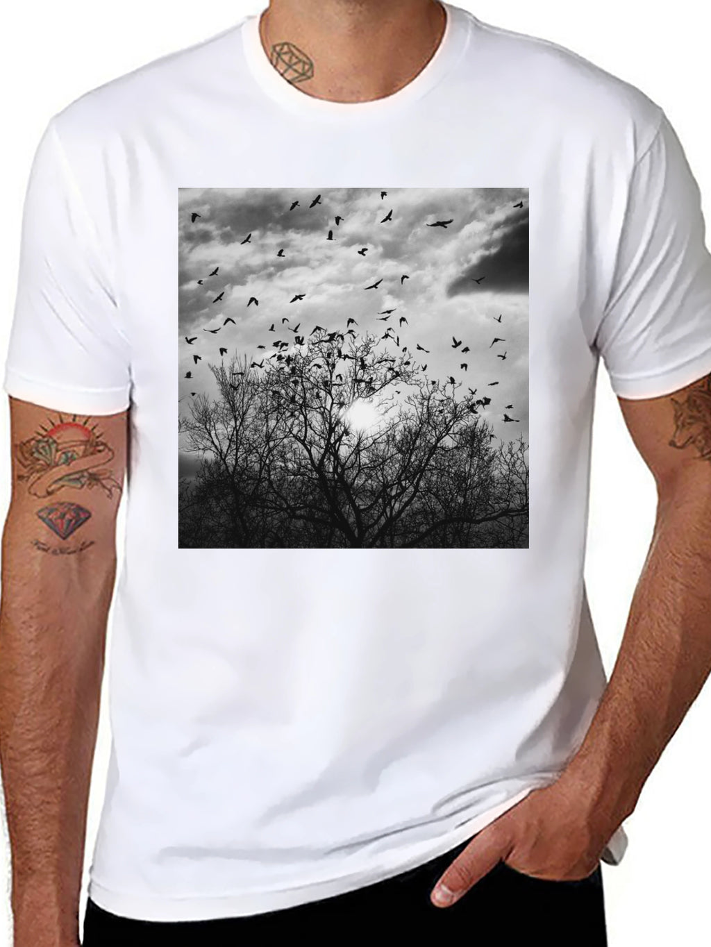 Black Raven Tree Graphic Tee
