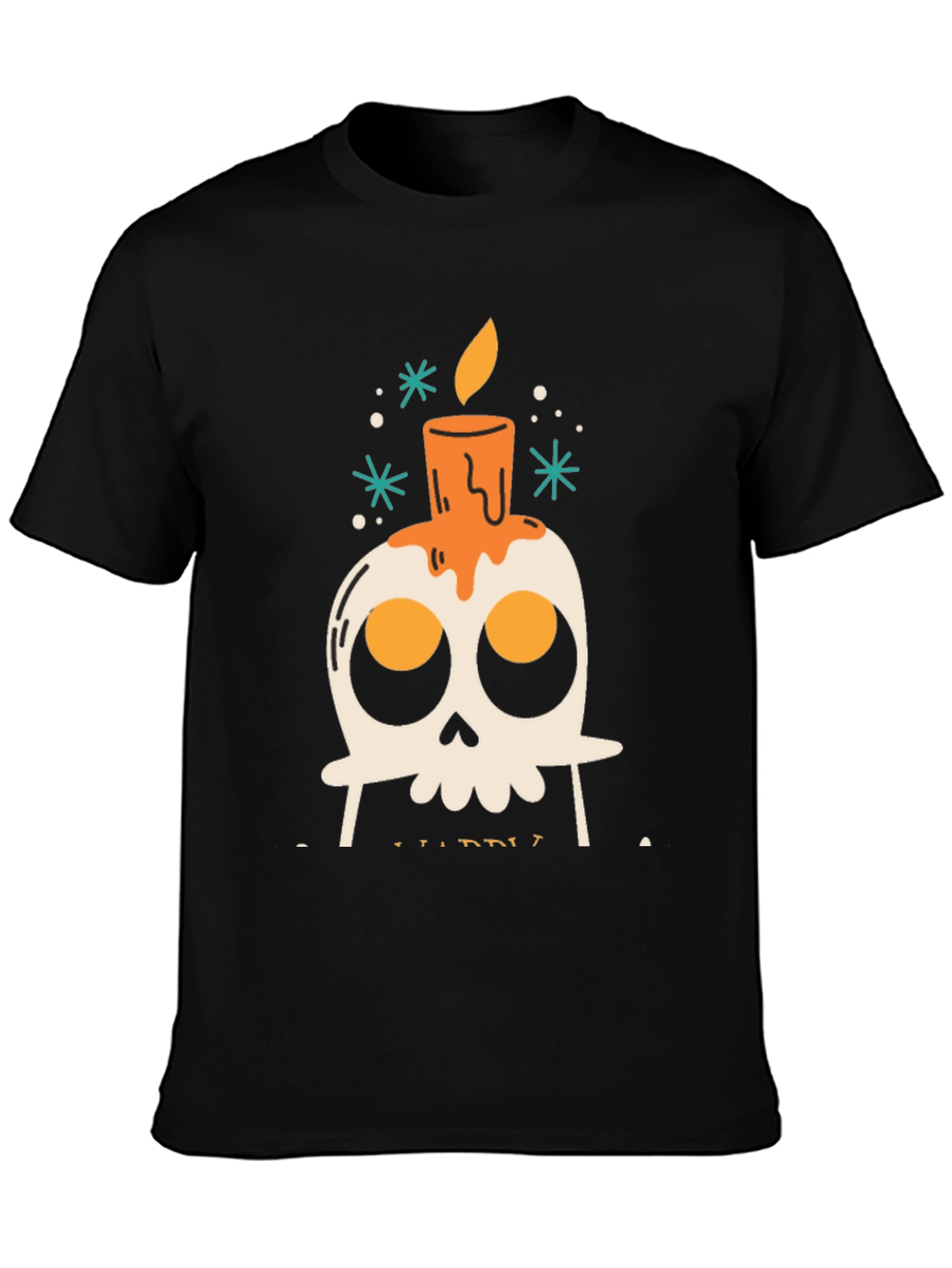 Skull Candle Graphic T-Shirt - Mens Black Tee
