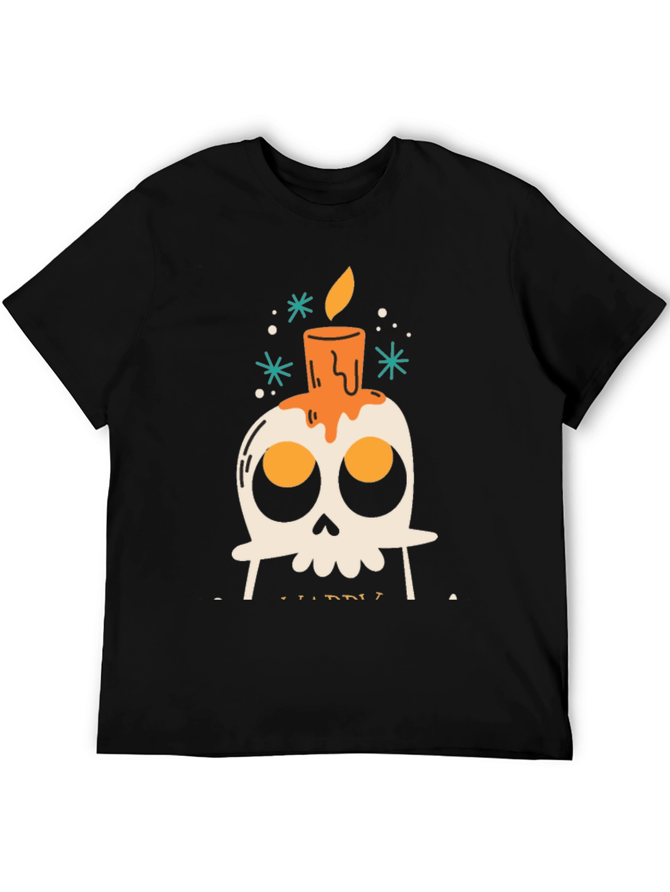 Skull Candle Graphic T-Shirt - Mens Black Tee