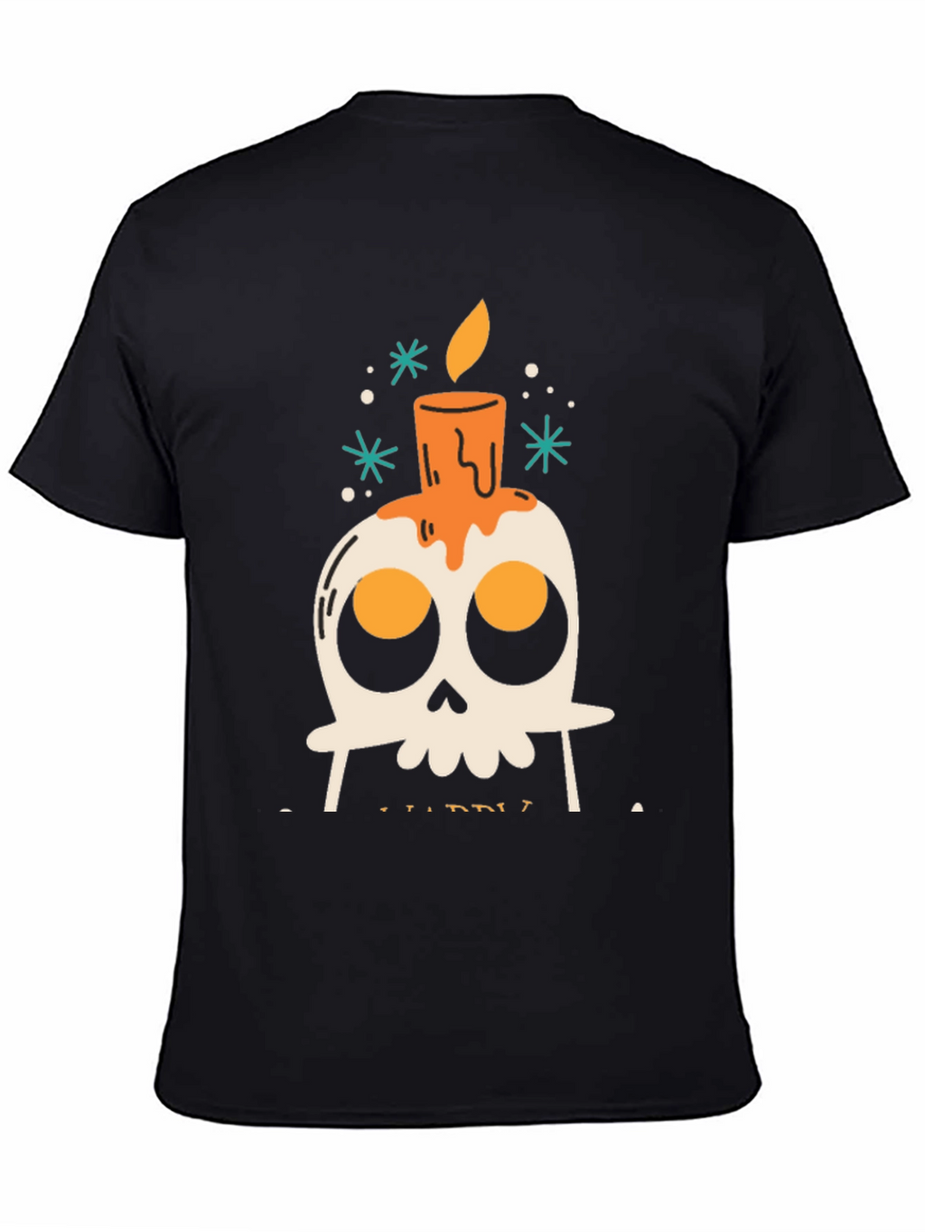 Skull Candle Graphic T-Shirt - Mens Black Tee