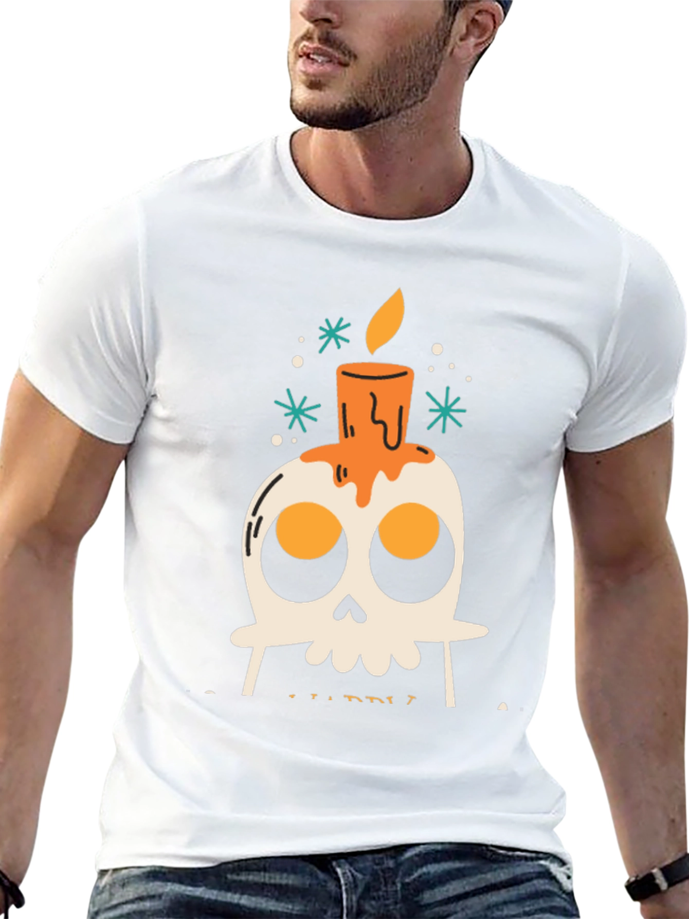 Skull Candle Graphic T-Shirt - Mens Black Tee