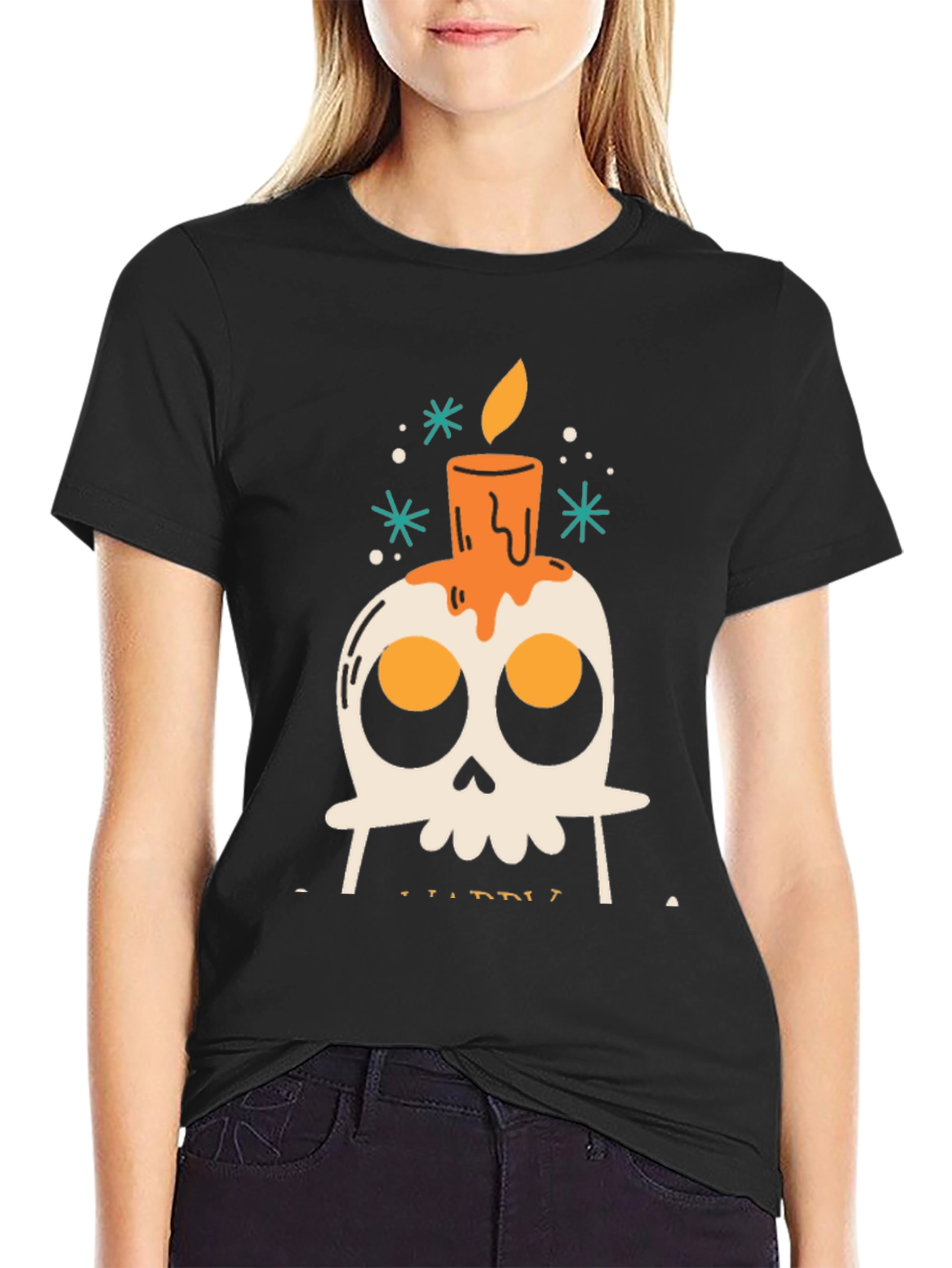 Skull Candle Graphic T-Shirt - Mens Black Tee