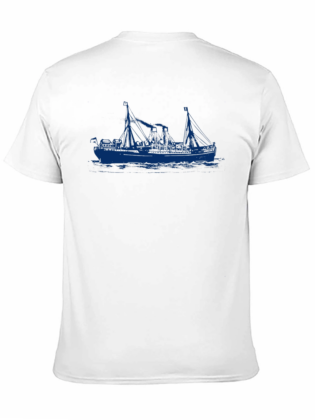 Nautical Ship Graphic Black T-Shirt