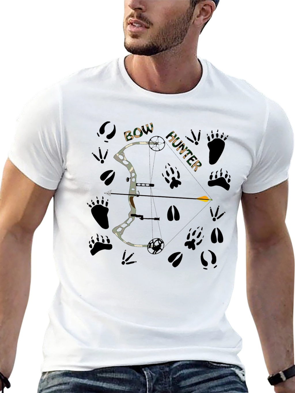 Bow Hunter Graphic Tee - Mens Black T-Shirt