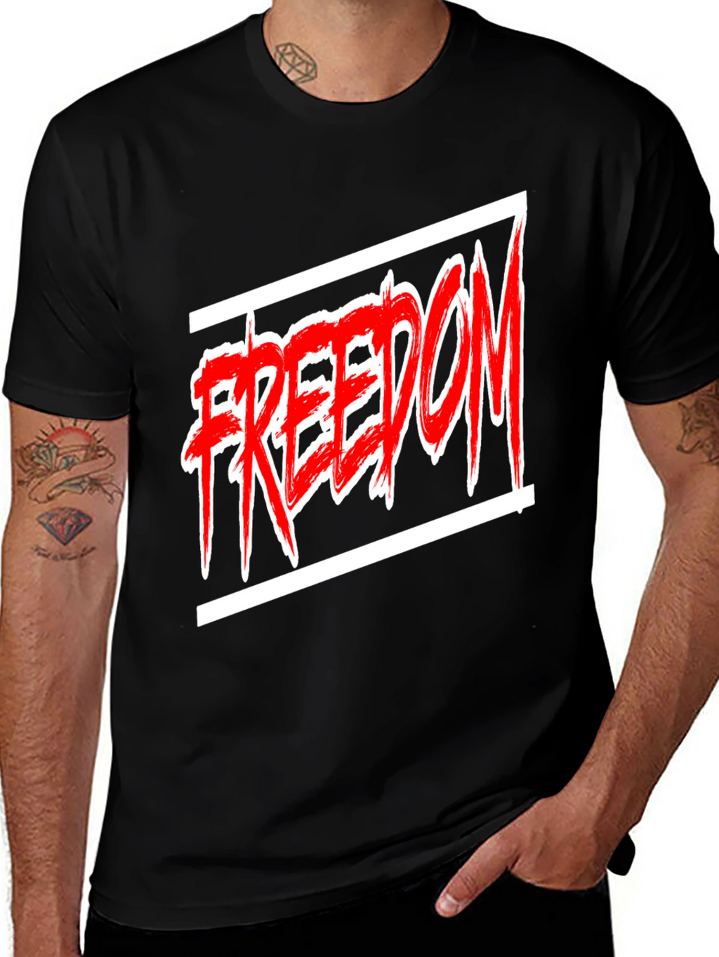 Edgy Freedom Graphic Tee - Bold Style