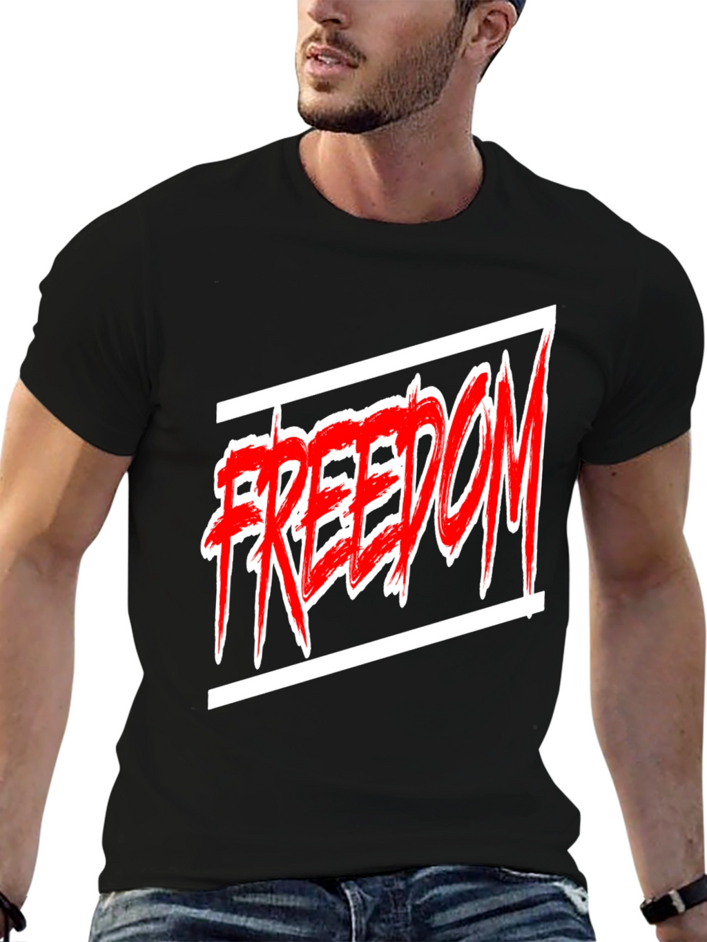 Edgy Freedom Graphic Tee - Bold Style