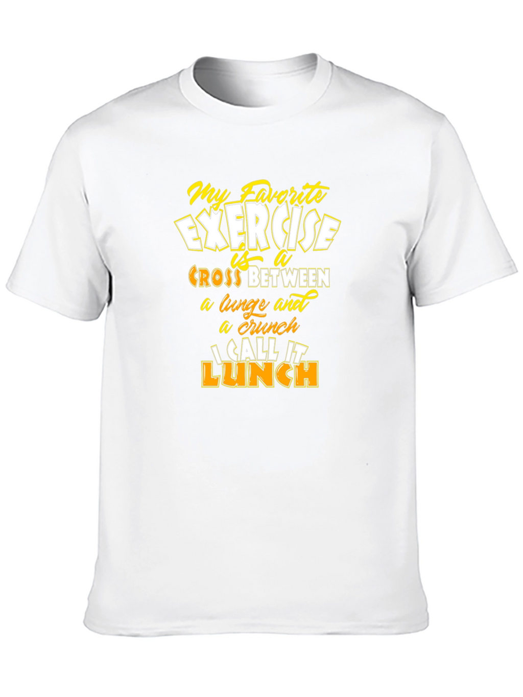 Funny Exercise Lunch T-Shirt - Mens Graphic Tee