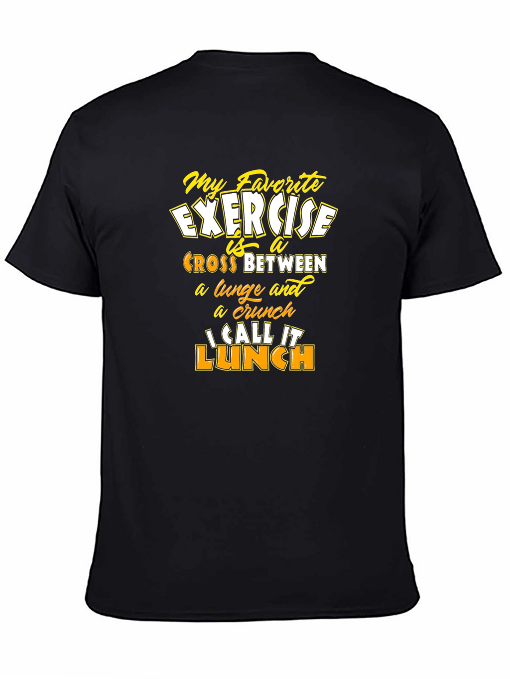 Funny Exercise Lunch T-Shirt - Mens Graphic Tee