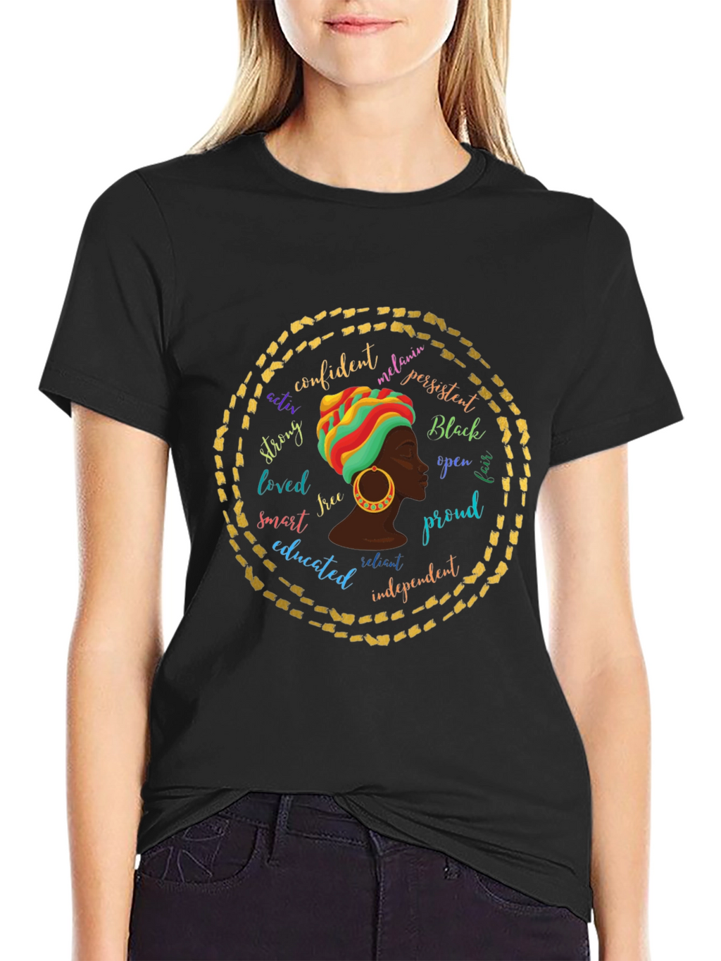 Empowered Melanin Queen Graphic T-Shirt