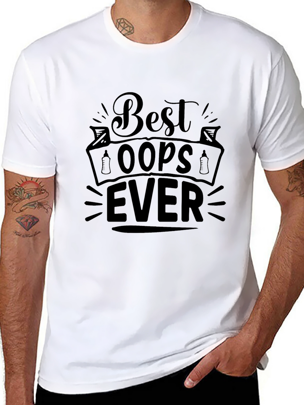 Best Oops Ever Black Graphic Tee Shirt