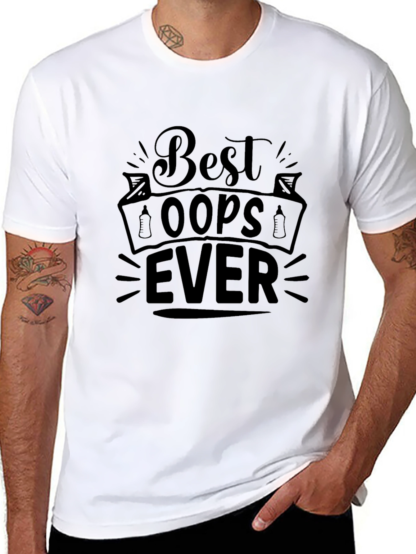 Best Oops Ever Black Graphic Tee Shirt