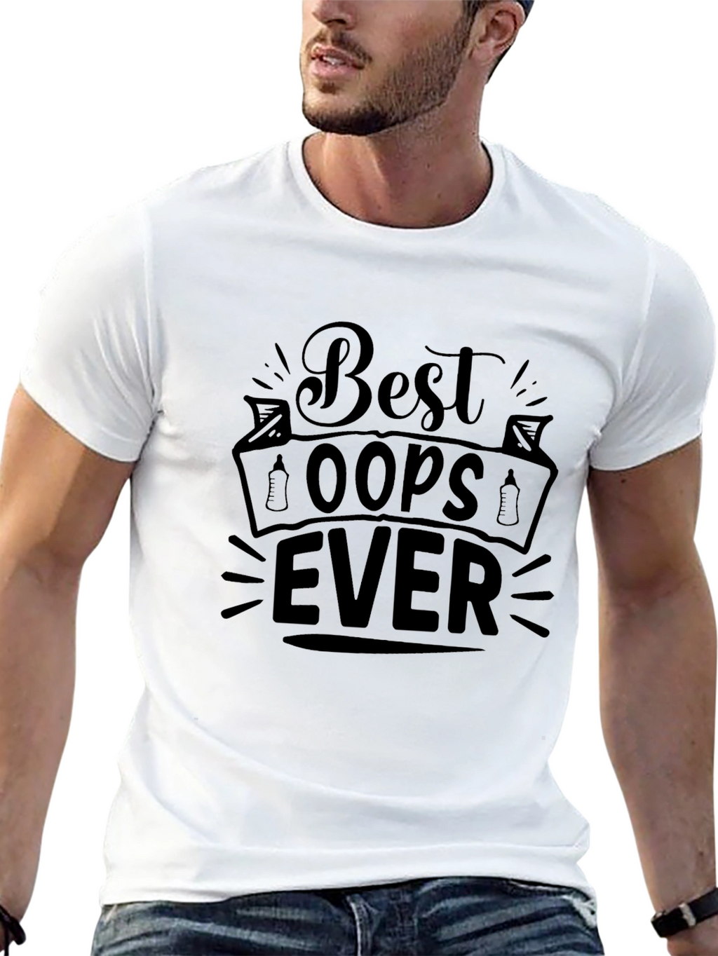 Best Oops Ever Black Graphic Tee Shirt