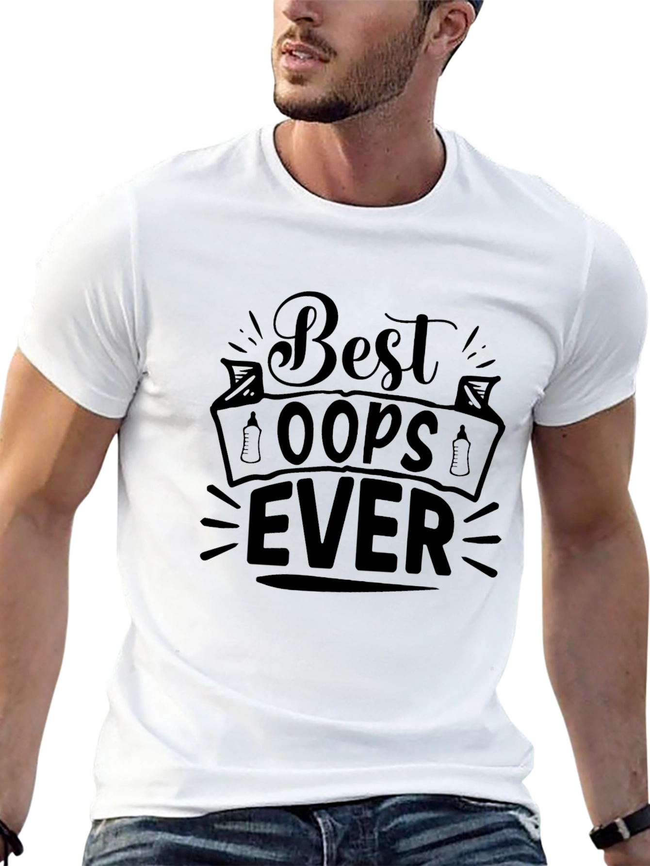 Best Oops Ever Black Graphic Tee Shirt