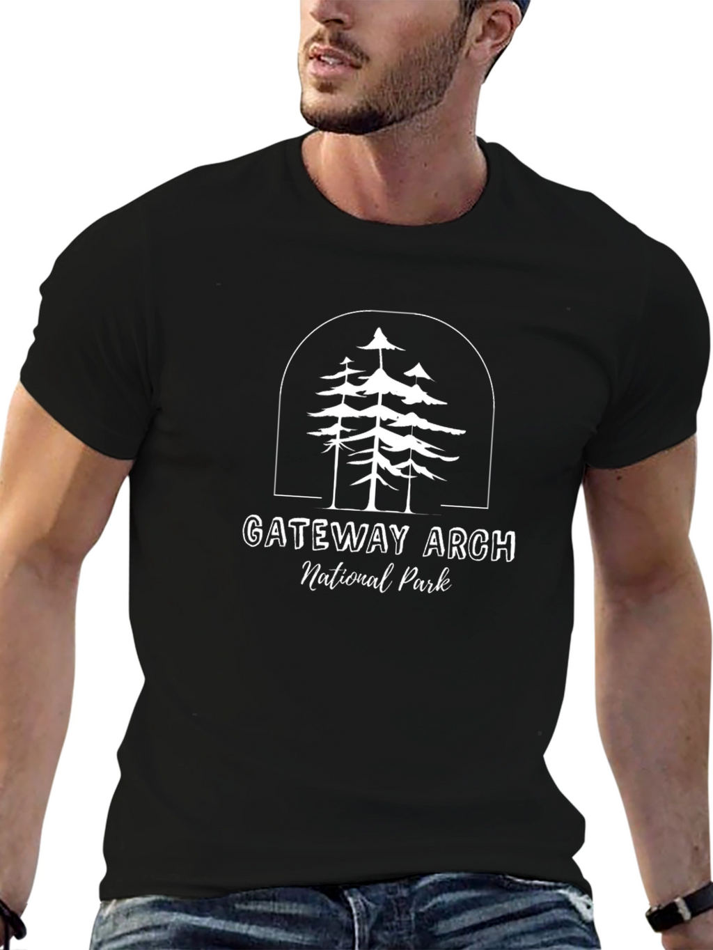 Gateway Arch National Park Black T-Shirt